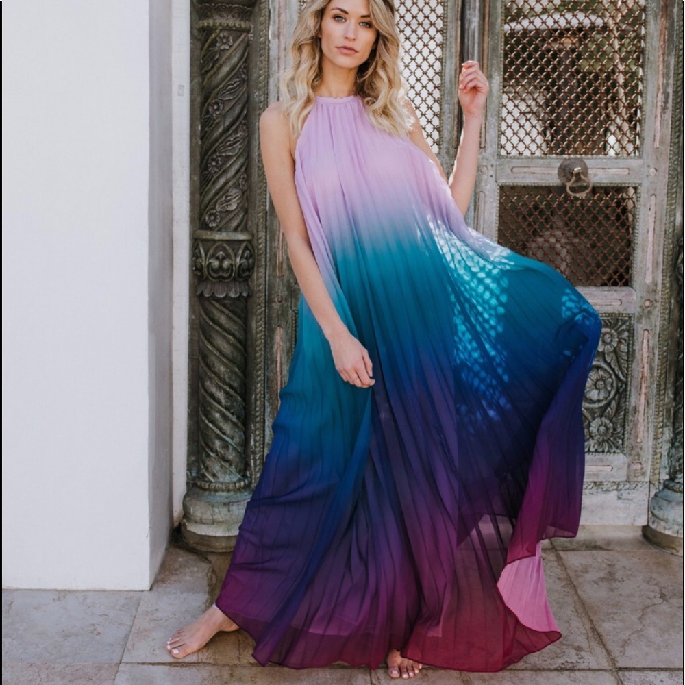Ombré maxi dress.